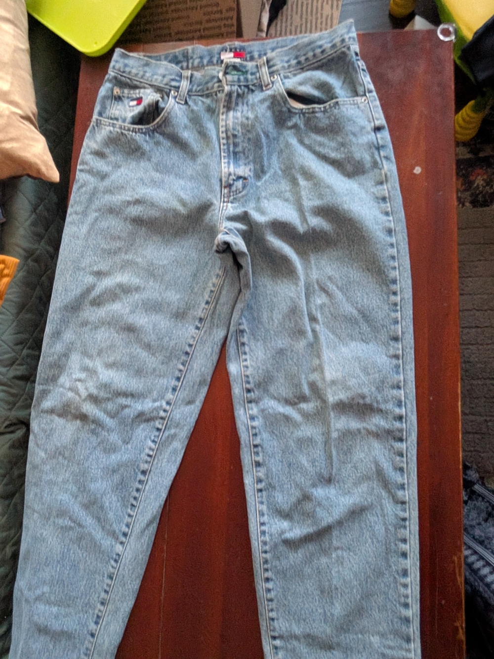 Vintage 90s Tommy Hilfiger Men's Relaxed Light Blue Denim Jeans